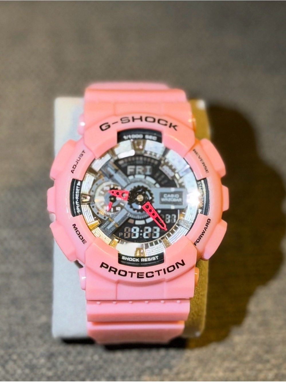 G-Shock Pink Resin Analog-Digital Sport Watch